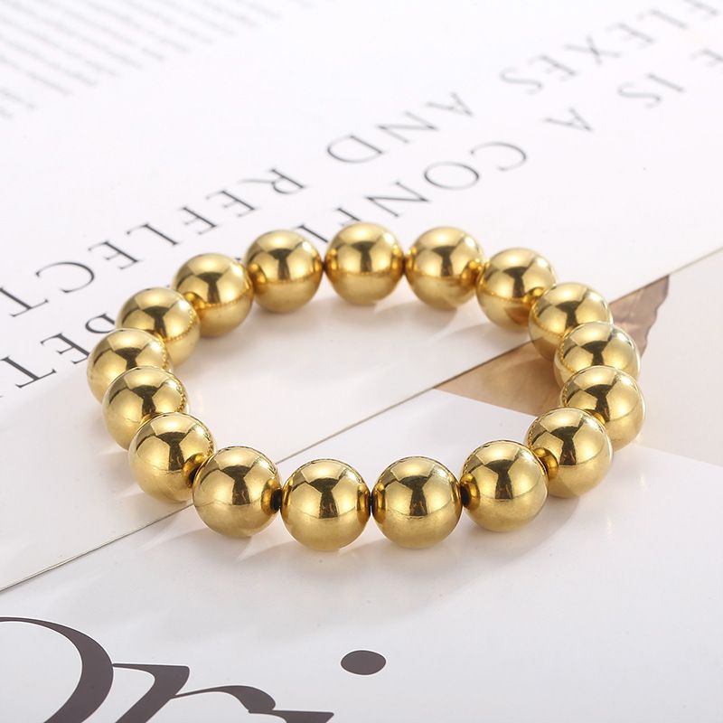 Gioielli da uomo e da donna, bellissimi braccialetti elastici con perline rotonde, bracciale fai da te alla moda e reattivo._voghion.com