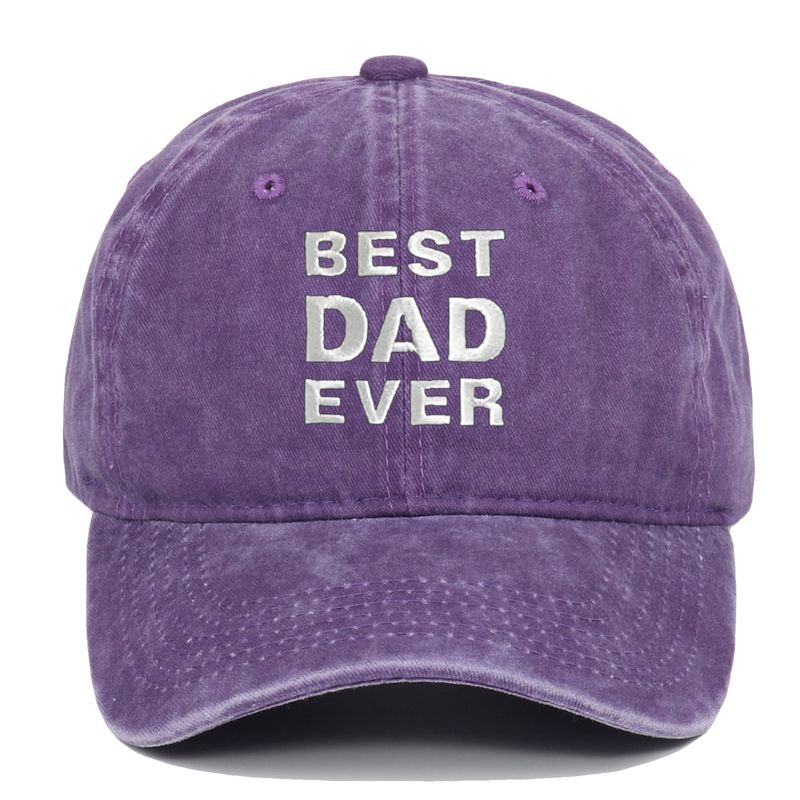 Unisex BESTDADEVER embroidered baseball cap made of pure cotton old washed baseball cap for outdoor leisure_voghion.com