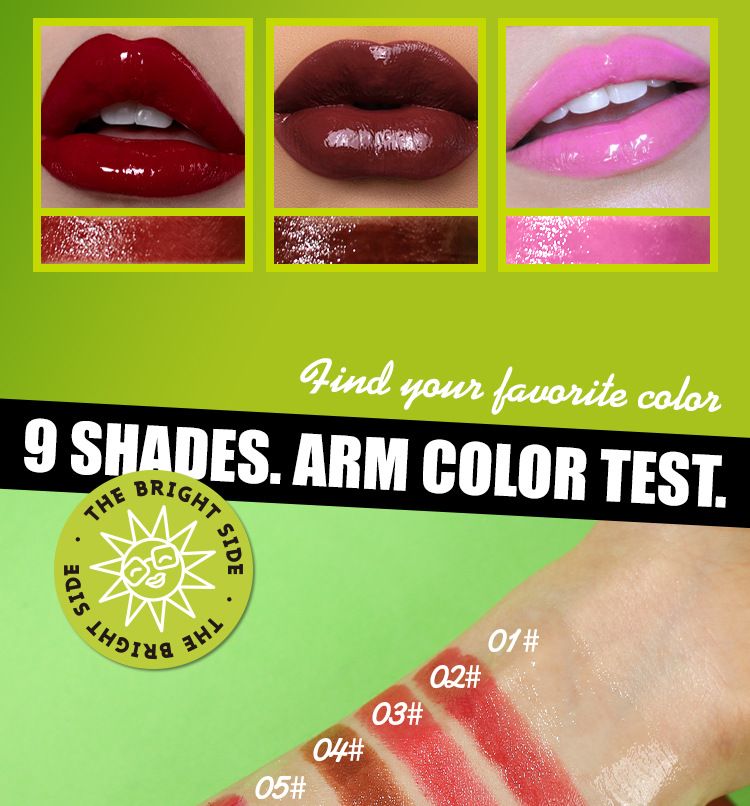 MLSMILE Press Lipstick Solid Lip Gloss Moisturizing Lipstick Pearlescent Mirror Lip Oil 3 Pieces_voghion.com