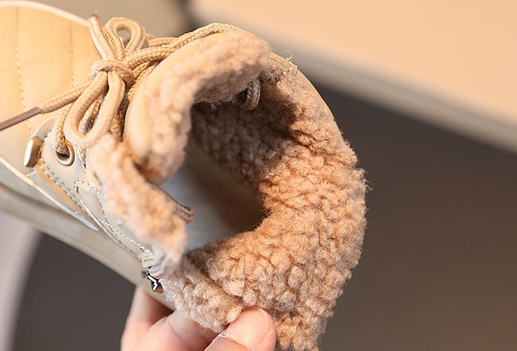 Botas de nieve de invierno nuevas para niños, además de zapatos cálidos de algodón y terciopelo, botas cortas, zapatos de bebé para niños y niñas, zapatos de pan al por mayor_voghion.com