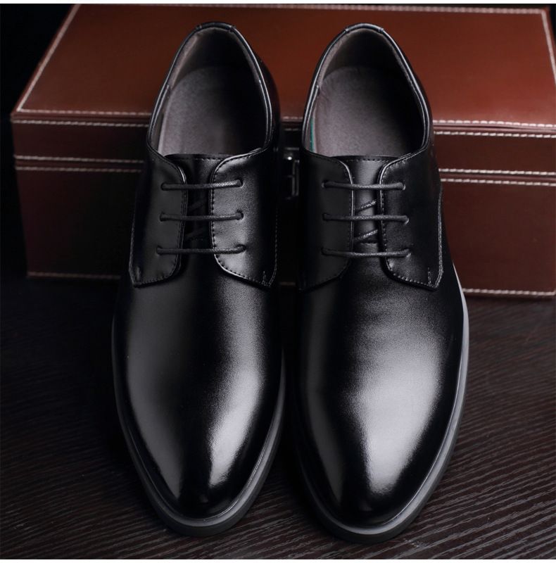 Chaussures en cuir pour hommes printemps et automne nouvelles chaussures d'affaires formelles décontractées pour hommes bureau britannique jeunesse mariage du marié_voghion.com