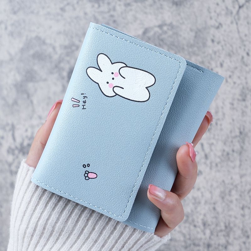 Korean Small Wallet 70% off Short Style Printed Cute Simple Multi-Card-Slot Coin Purse Lady's Wallet_voghion.com