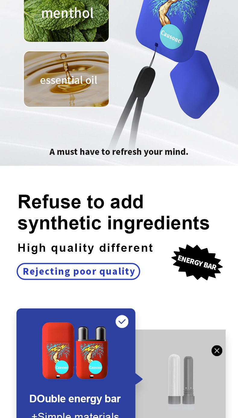 Cross-Border Exclusive CAUSONE Thor's Blade Double Hole Stick Anti-Dizziness Drowsiness Nasal Inhalation Cooling Oil_voghion.com