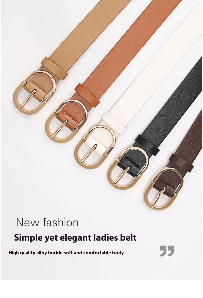 Neuer minimalistischer und vielseitiger modischer Damengürtel mit Nadelschnalle, lässiger koreanischer Gürtel, dekorativer Jeansgürtel für Damen_voghion.com