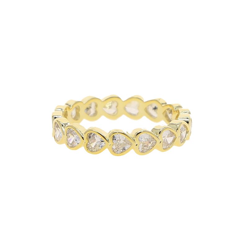 Women's Jewelry Heart-Shaped Cubic Zirconia Ring - Hip Hop Style Fashion Statement For Women - Elegant And Trendy Ring In Silver, Gold, Rose Gold_voghion.com