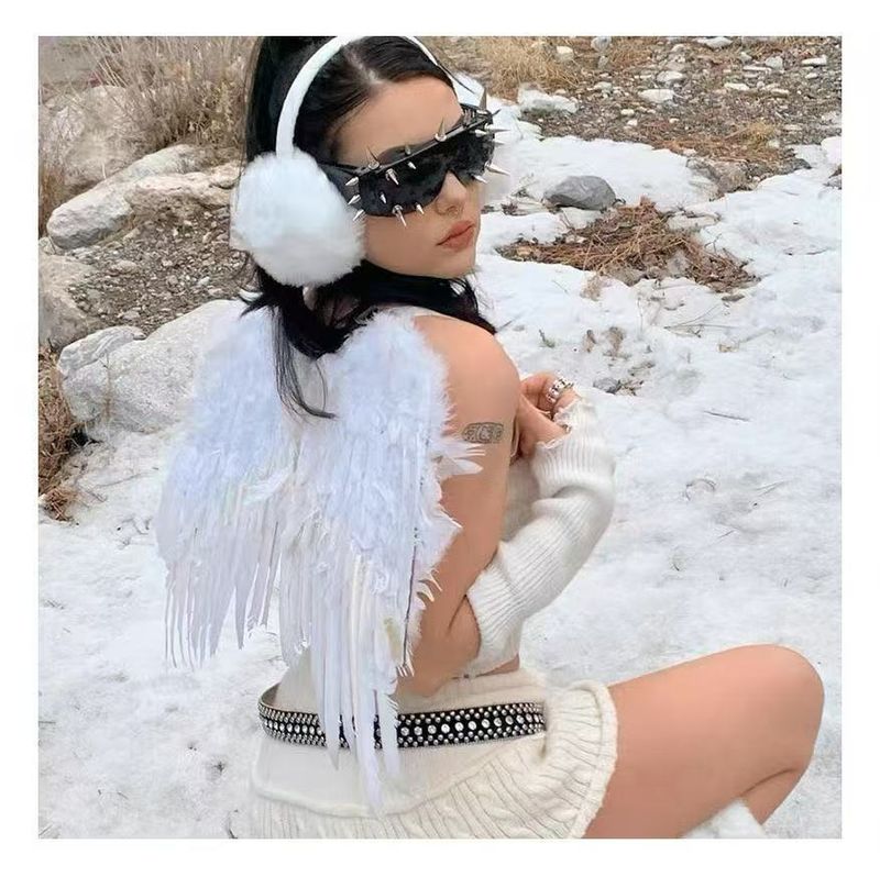 Nuovi divertenti occhiali da festa in stile cyberpunk con demone, tendenza moda street snap_voghion.com