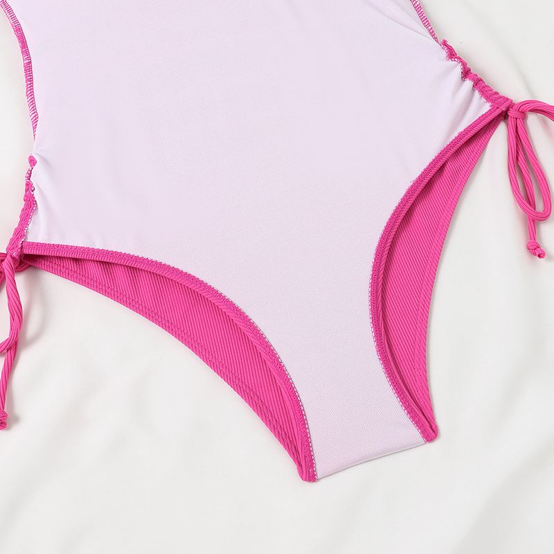 Women's Clothing Women's Sexy High-Waisted Bikini Set With Ruffled Straps & Cutout Design - Breathable Polyester Swimwear For Beach & Pool_voghion.com