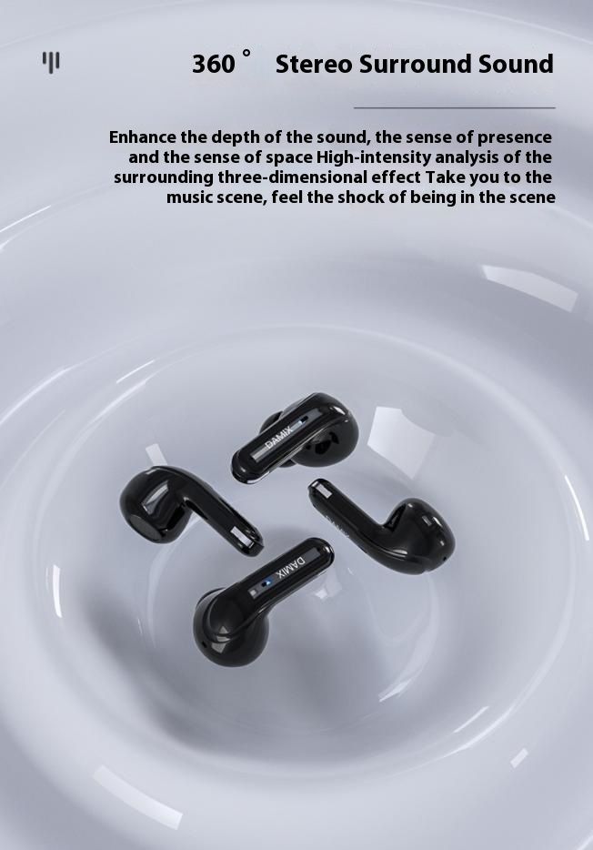 DX16 Couple Wireless Bluetooth Earphones With 2 Pairs Of Earphones Backpack Appearance, Battery Display, HIFI Sound Quality TWS_voghion.com