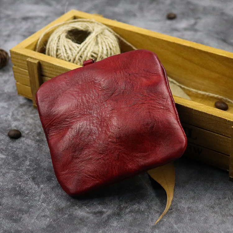New Coin Purse for Men Vintage Mini Wallet Original Leather Card Case Holder Wallet Male Short Zipper Small Change Organizer Bag_voghion.com