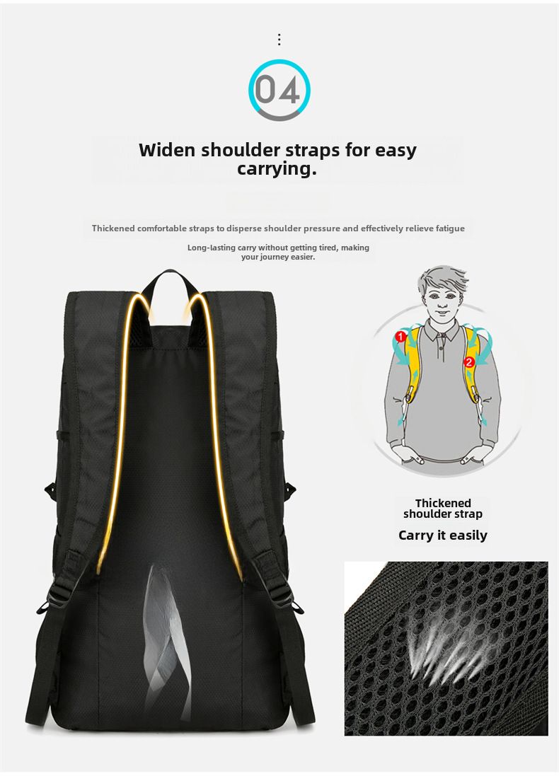 Sac à dos d'alpinisme léger et multifonctionnel, pliable et anti-éclaboussures, pour l'extérieur et la journée_voghion.com