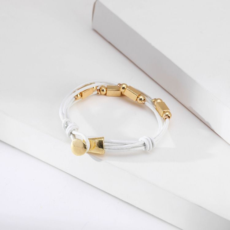 Meerlaagse dunne leren armband Retro persoonlijkheid zomer strand vakantie stijl eenvoudige casual armband_voghion.com
