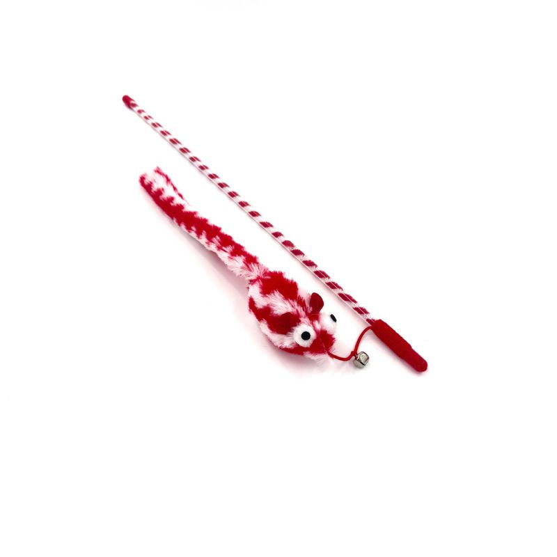 Jouet baguette pour taquiner la souris à longue queue, accessoire interactif pour chat_voghion.com
