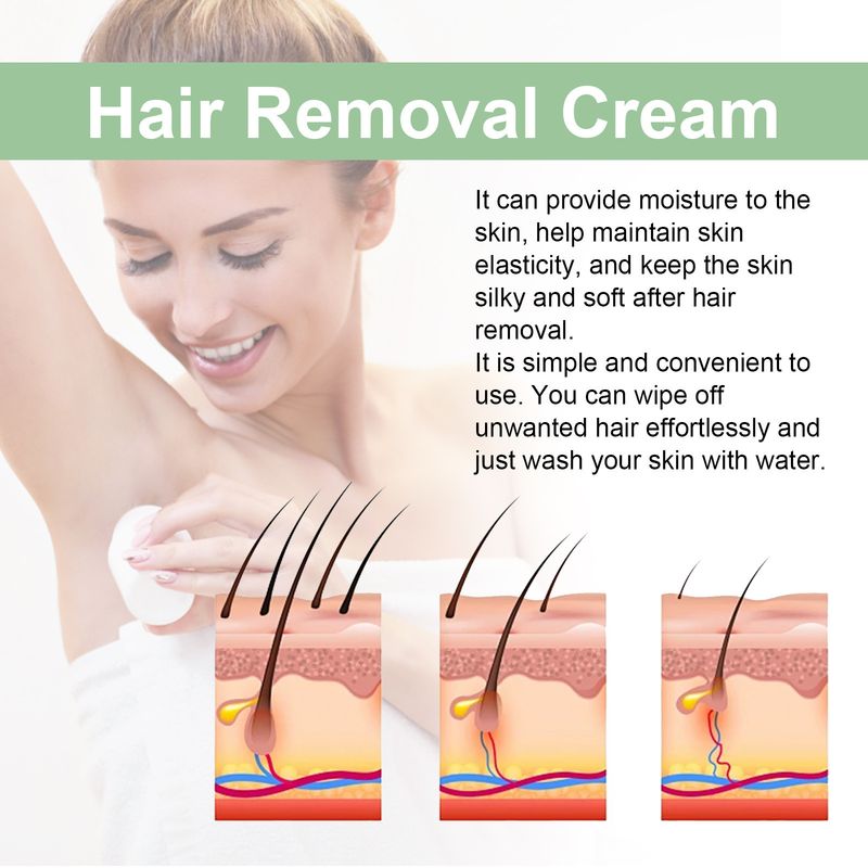 OUHOE Light Fragrance Cleans the Body Smooth Delicate, with Gentle Removal Cream for Underarm, Hand, and Leg Hair_voghion.com