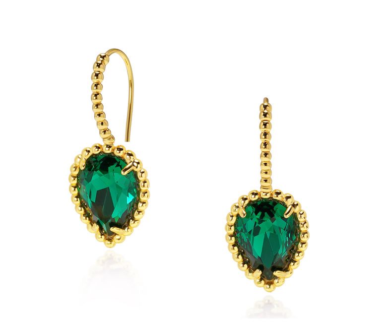 Set di gioielli da donna con perle e pietre preziose artificiali intarsiate, a forma di goccia, nuovi arrivi, multicolore, sfaccettati, orecchini squisiti._voghion.com