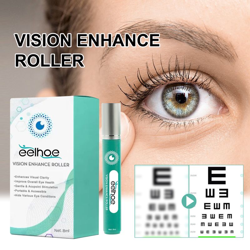 EELHOE Vision Enhance Roller, Relax Eye Vision Lindre Tørre Øyne Tretthet Pleie Massasjerull_voghion.com