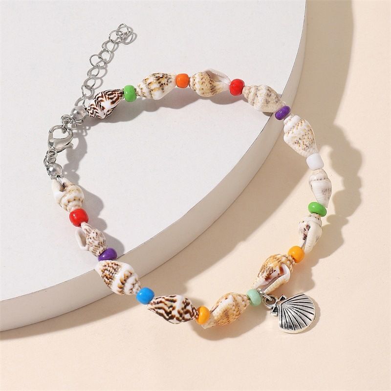 New Conch Rice Beads Ocean Beach Starfish Pendant Shell Bead Bracelet_voghion.com