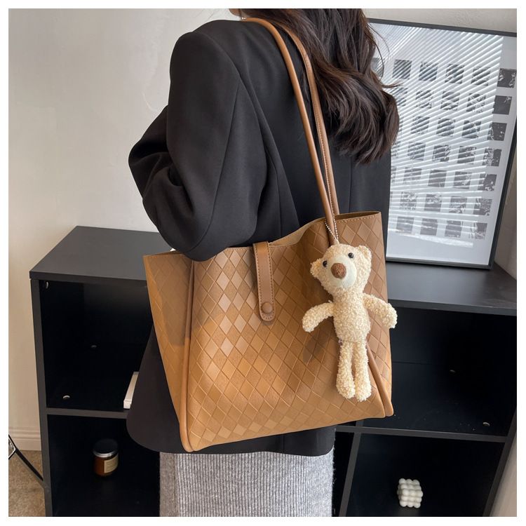 Borsa a tracolla moda da donna 2024 nuova tinta unita per madre e bambino, minimalista, di grande capacità_voghion.com