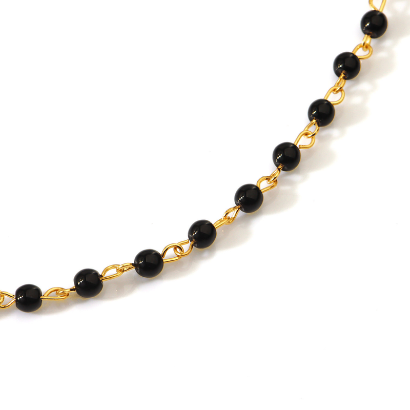 Personalisierte einfache Perlen Accessoires Mode Schlüsselbein Kette Grenzüberschreitende Damen Halskette_voghion.com