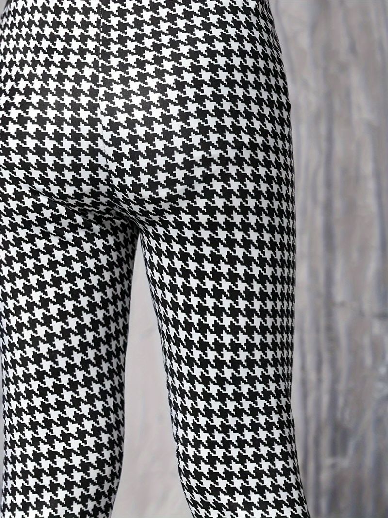 Kids’ Clothing INS Girls Spring And Autumn Leggings Fashionable Houndstooth Pattern, Tight Leggings_voghion.com