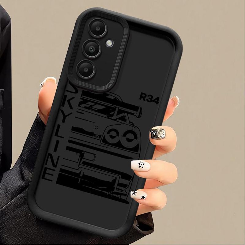 Custodia per telefono color argento per auto JDM Cool per Samsung Galaxy A54 A24 A53 A16 A52s A22 A52 A73 A51 A13 A35 A34 A55 antiurto_voghion.com