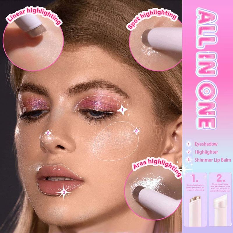 Makeup PAGE VINE Water Gloss Jelly Ultra Shiny Multi-color Eyeshadow Highlight Stick_voghion.com