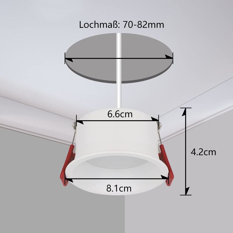 Glitzerlife LED Einbaustrahler Einbauleuchten Badezimmer - 5er 3000K Warmweiß Badlampe Einbauspots 5W IP44 LED Badleuchte Deckeneinbaustrahler Für Büro Esszimmer_voghion.com