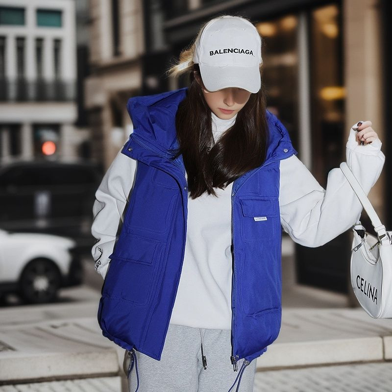 Nouveau gilet chaud en coton pour femme en automne et en hiver Le gilet ample pour femme porte un gilet Joker._voghion.com