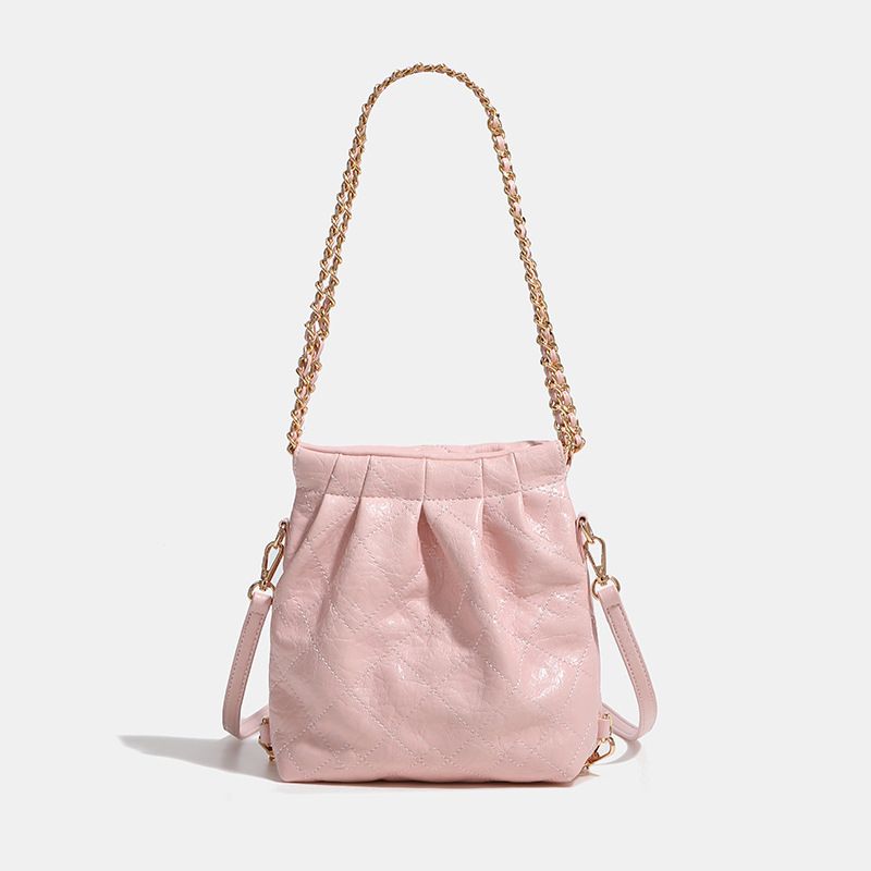 2025 Spring New Mini Hobo For Women Quilted Chain Backpack Versatile Small Shoulder Crossbody Bag_voghion.com