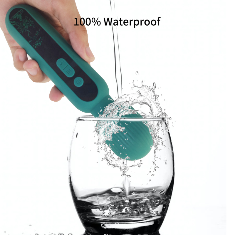 MELO újratölthető kézi személyi masszírozó pálca vízálló erőteljes többsebességes vibrációs suttogó csendes vezeték nélküli feketés_voghion.com