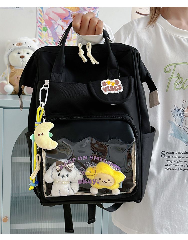 GUIYU Large Capacity Backpack For School & Travel, Lightweight Nylon Backpack With Cushioned Straps, Stylish Unisex Daypack For Teens & Adults_voghion.com