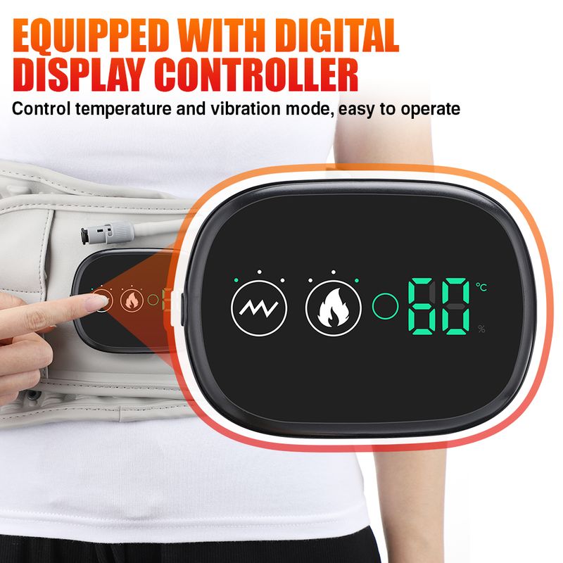 Iatable Red Light Aquecimento Vibração Massagem Airbag Costas Cintura Suporte Cinto Abdômen Ferramentas de Alívio Da Dor_voghion.com
