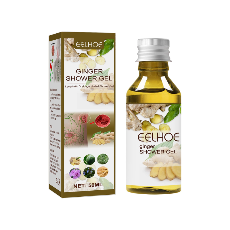 Gel doccia linfatico a base di erbe Idratante Pelle Alleviare il dolore linfatico dell'ascella Olio di zenzero per collo Ascella Anti gonfiore 50ml_voghion.com