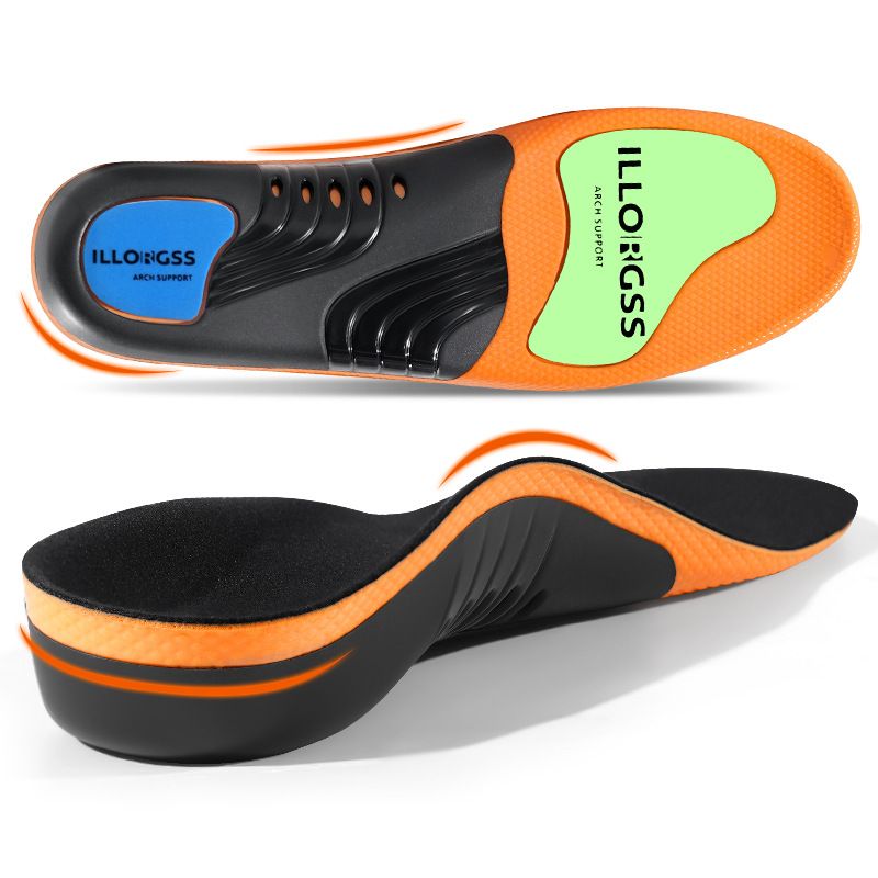 New Support Insoles Or Women Flat Feet Correction Men's Sports Shock Absorption High Arch Pads Long Standing Pain_voghion.com