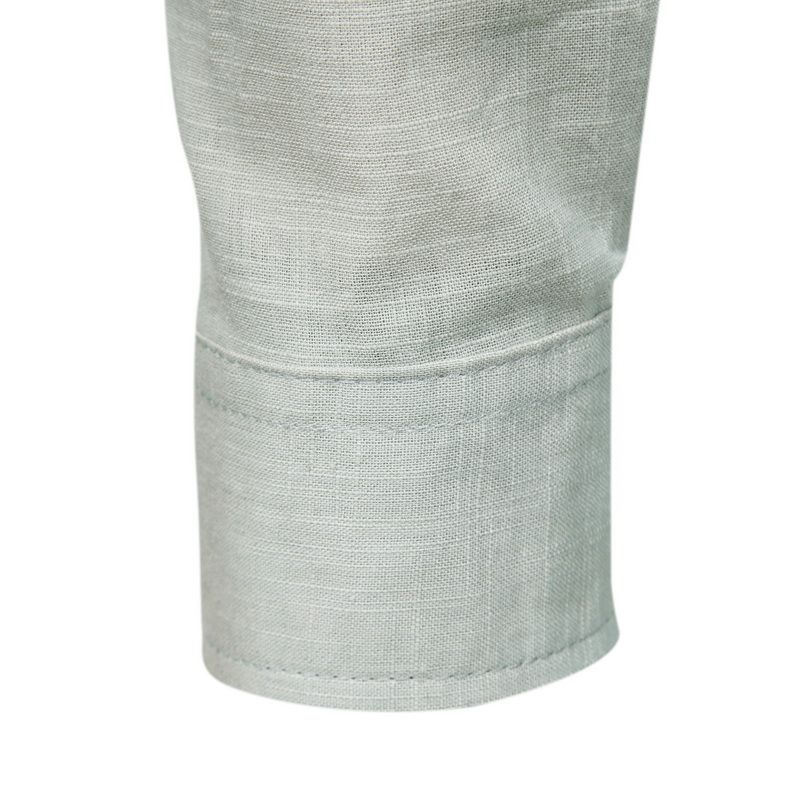 Camicia da uomo a maniche lunghe in cotone e lino autunnale da uomo_voghion.com