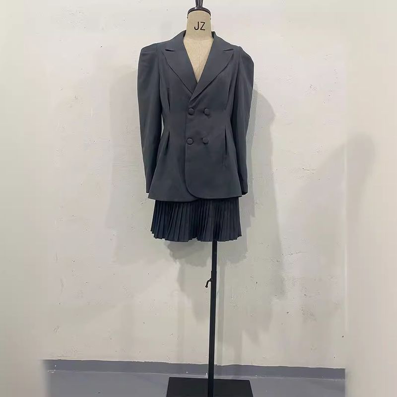 2024 Herbst neuer Stil Rosa Girly Herzknopf Langarm Blazer_voghion.com