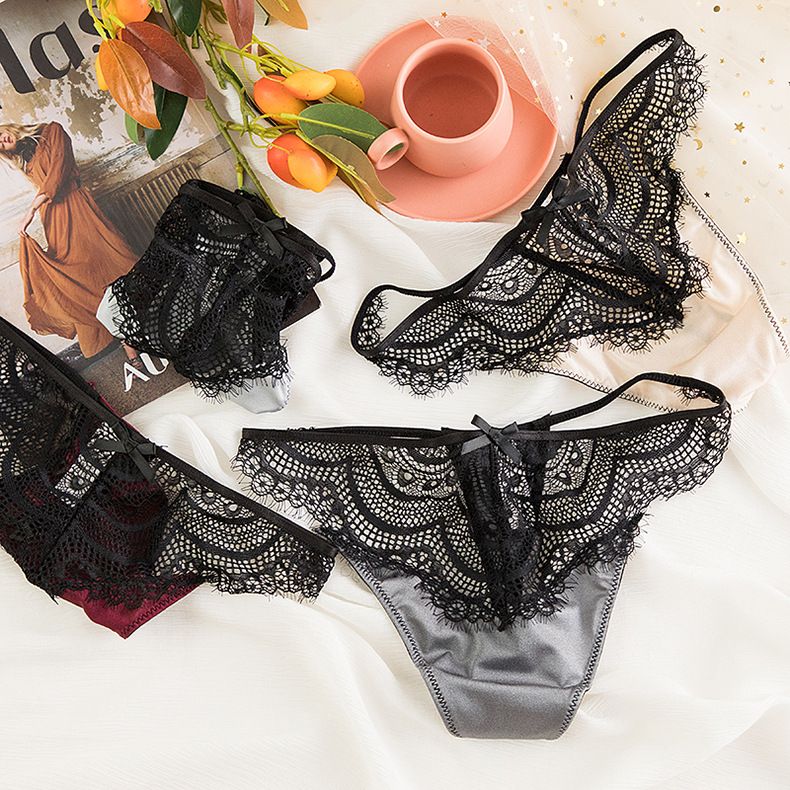 Dameskleding Transparante holle dunne bikini met één lijn voor dames T-broek sexy kant lage taille verstelbare string volwassen vrouwen_voghion.com