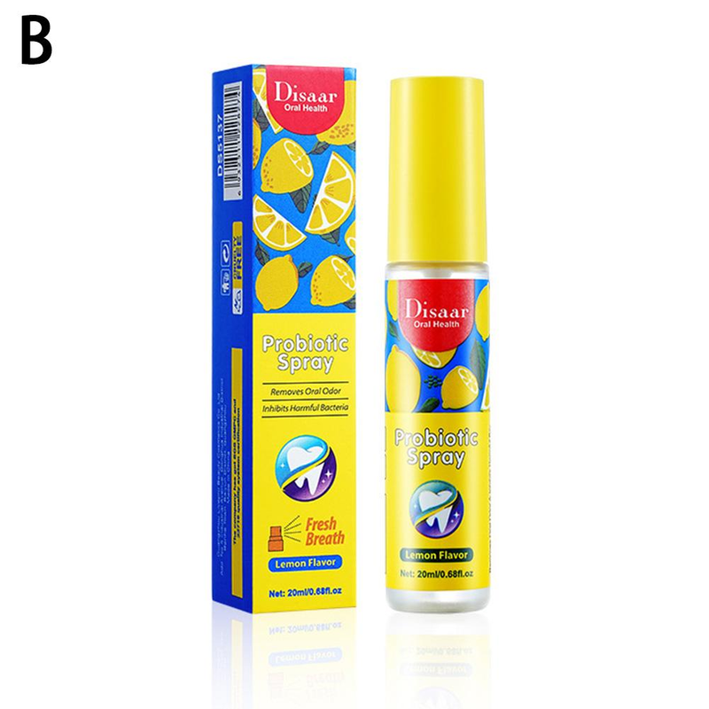 20 ML pustefriskerspray sitron drue myntesmak artefakt kvinne mannlig bærbar pust kyssing munnspray rengjøringsspray_voghion.com