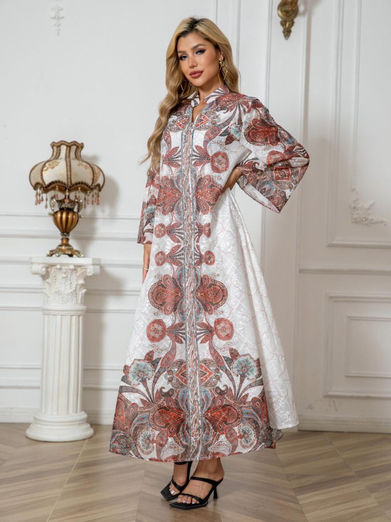 Muszlim női köntös, hímzett, szövetnyomott, gyémántszegecselt női hosszú szoknya, abayas_voghion.com