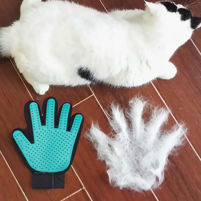 2 stuks huisdierverzorgingshandschoenen, effectieve massage voor honden en katten, handschoenen voor het verwijderen van haar, zachte ontwarrende reinigingsborstel voor honden, Cepillo_voghion.com