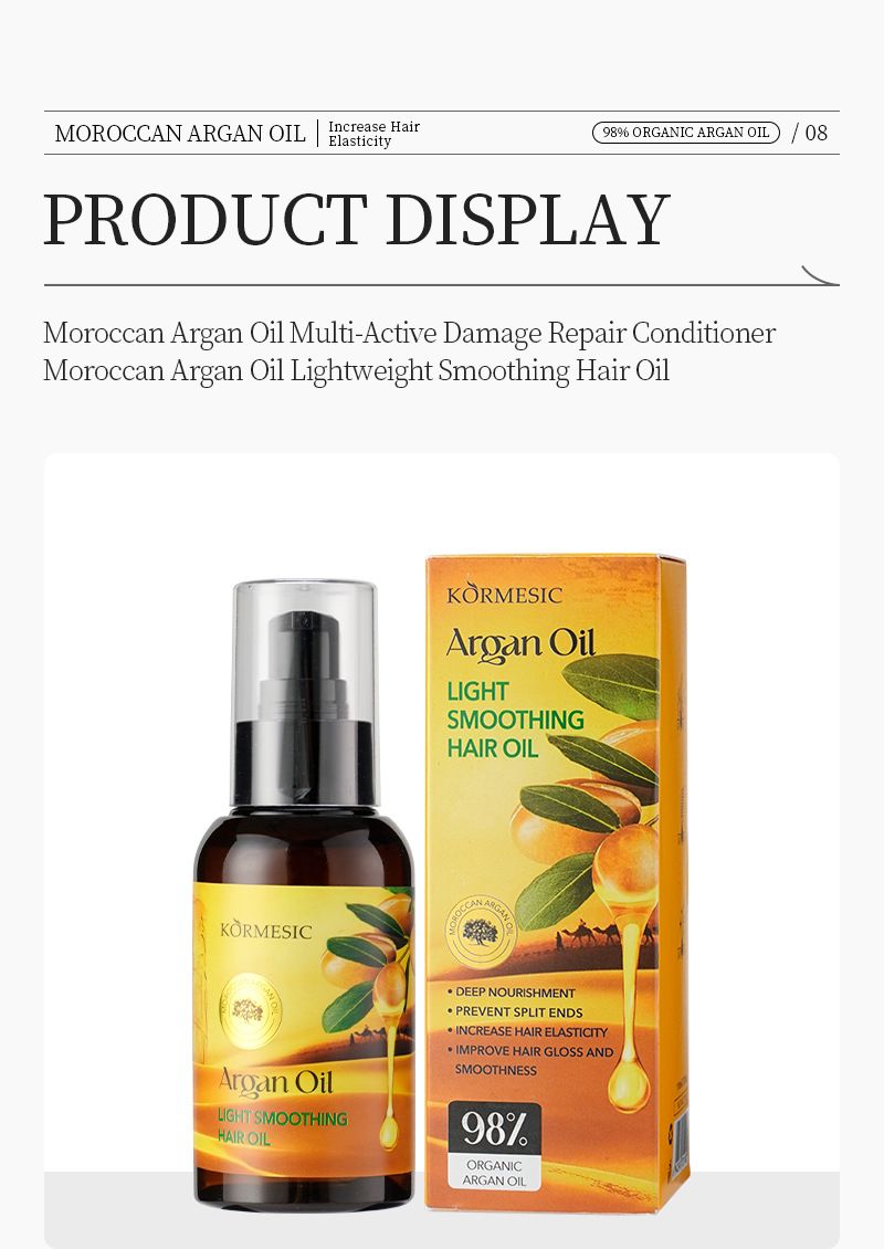 KORMESIC Olio per capelli balsamo ammorbidente leggero all'olio di Argan_voghion.com