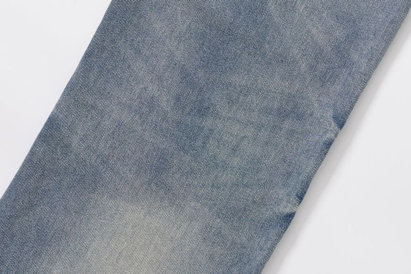 Men’s Washed Blue Wide-Leg Jeans – 3D Whisker & Honeycomb Cleanfit, A-Line Loose Denim Pants_voghion.com