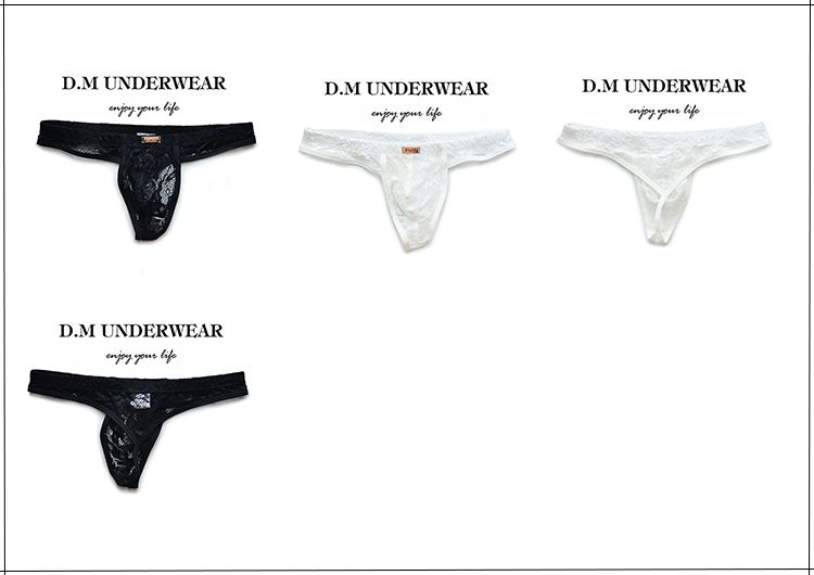 Férfi alsónemű alacsony derekú T-hátú csipkehálós üreges T-alakú bugyi ifjúsági átlátszó felnőtt szexi divat_voghion.com