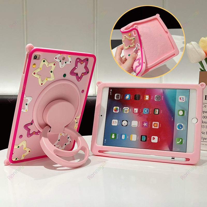 Funda Lucky Star para iPad 10,2 iPad Air 4 5 10,9 ''Pro 11 M2 9,7 5th 6th Funda giratoria de 360 ° iPad 10th 9th 8th 7th Gen Funda_voghion.com