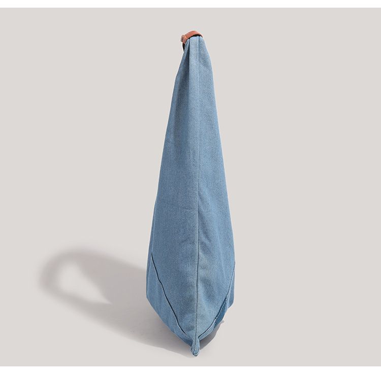 Borsa a tracolla multifunzionale in denim con lettere, stile casual 2025, primavera ed estate, grande capacità, moda, versatile, casual, quotidiano._voghion.com