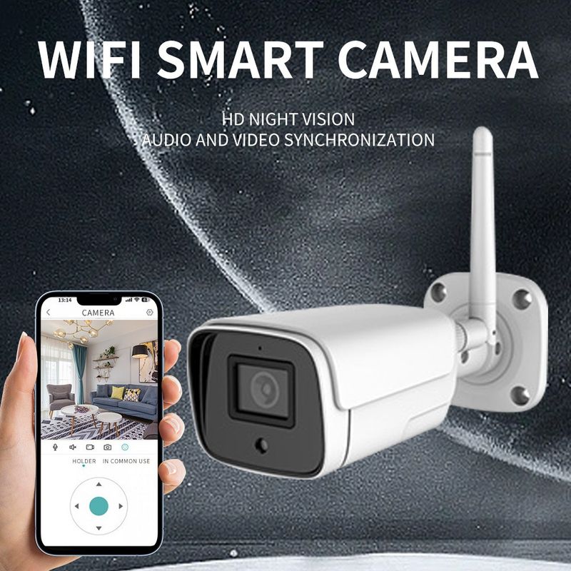 Security Cameras Dedicated 4MP Wireless Wifi Surveillance Camera Home HD Full Color Card Gun Mobile Phone Voice_voghion.com