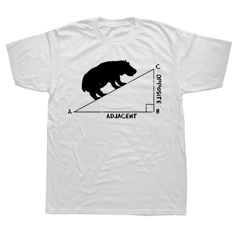 Hippo Angle Lustiger Witz Mathe Geek Nerd Wissenschaft T SS Grafik Baumwolle Streetwear Kurzarm Geburtstagsgeschenke Sommer_voghion.com