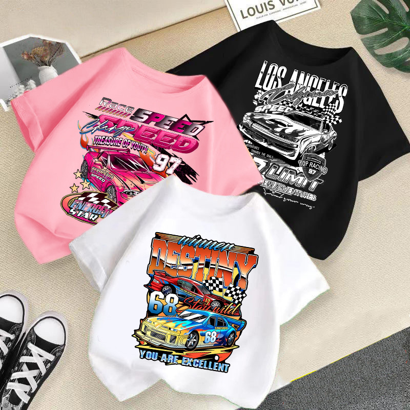 Kid's Clothing Boys and girls short sleeved T-shirt summer wear 2024 new children's thin summer tops boys casual western style half sleeved_voghion.com