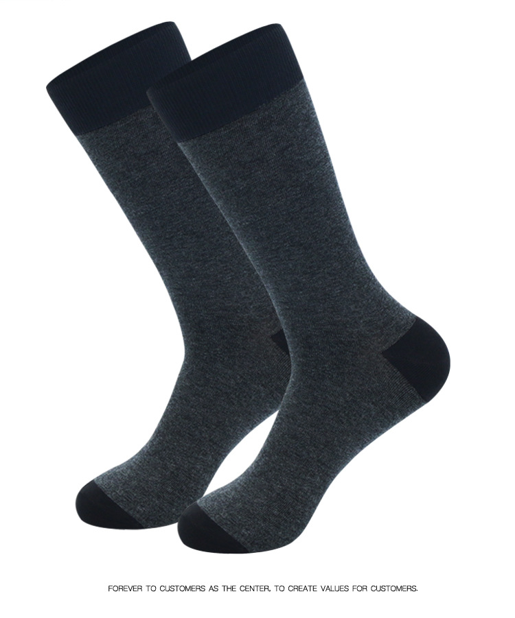 Men's Stockings Large Striped Solid Color Business Trend Autumn and Winter Men's Stockings_voghion.com