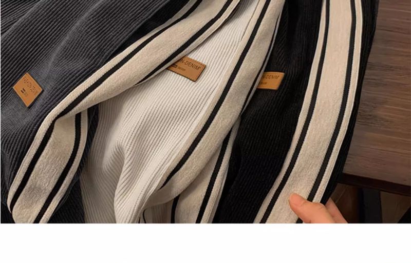 Men's Clothing Corduroy Pants Men Spring Autumn Winter Teenagers Loose Straight Wide Leg Pants Boys Sports Casual Trousers_voghion.com