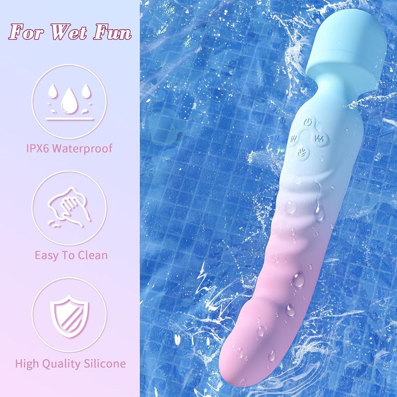 Dual-Head Vibrator für Frauen Produkte für Erwachsene Vibrierende Heizung Massagegerät Sofortiger Orgasmus AV Stick Sexspielzeug_voghion.com